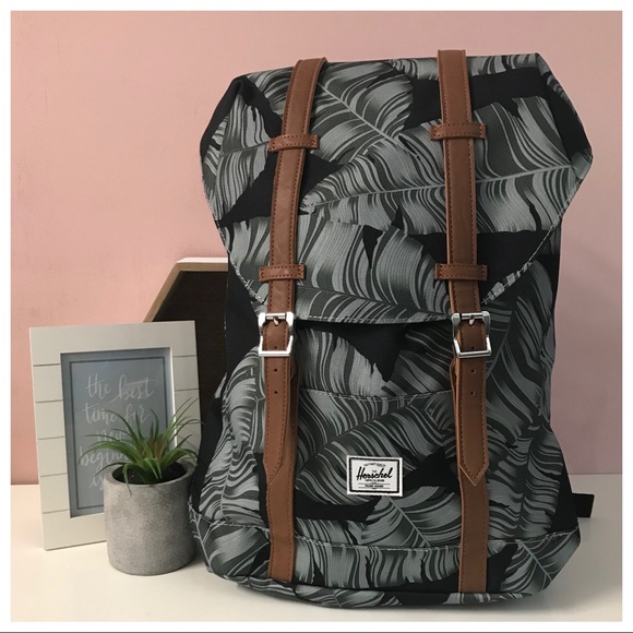 Herschel Supply Company Handbags - Herschel Black Palm Leaf BackPack